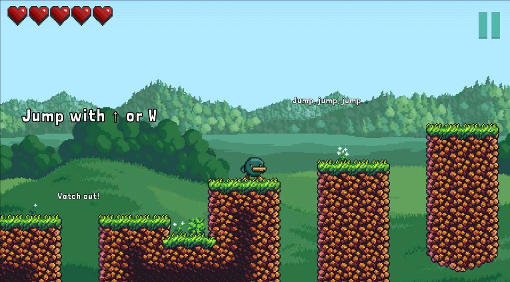 PeraFall Screenshot - Jumping platforms